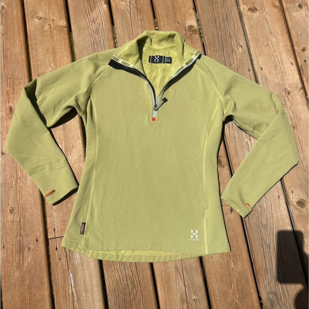 Haglöfs Fleece Green Half-Zip Pullover Midlayer